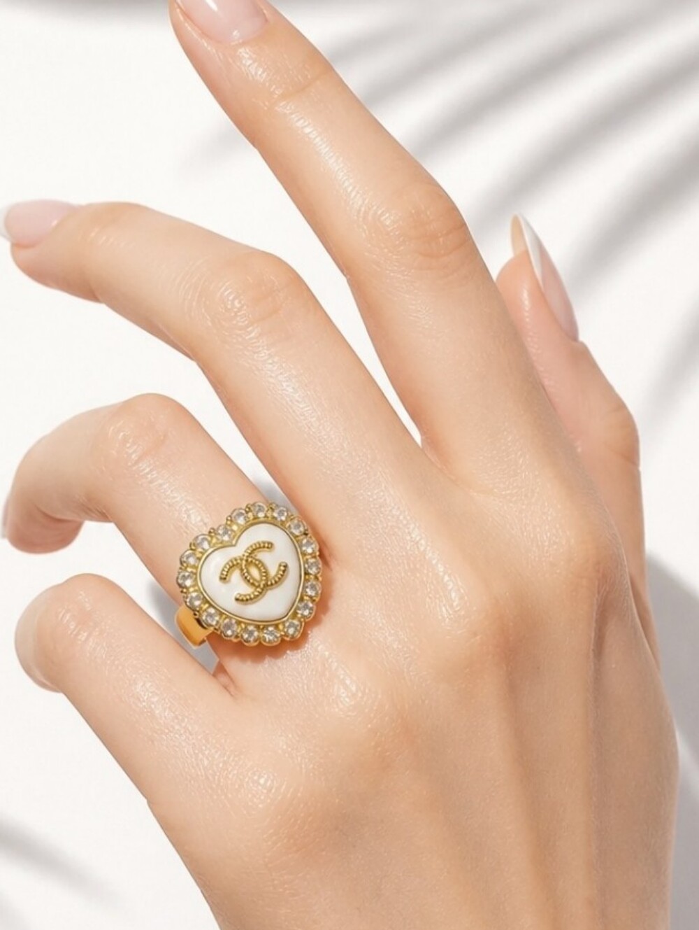 Chanel Button, Custom Ring, Adjustable